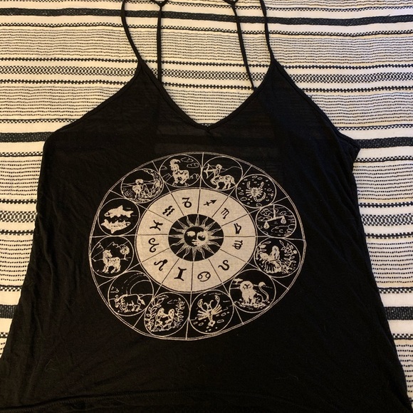 Tops - Zodiac black witchy tank